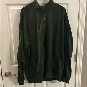 Adidas athletic jacket with zipper and pockets 2x green